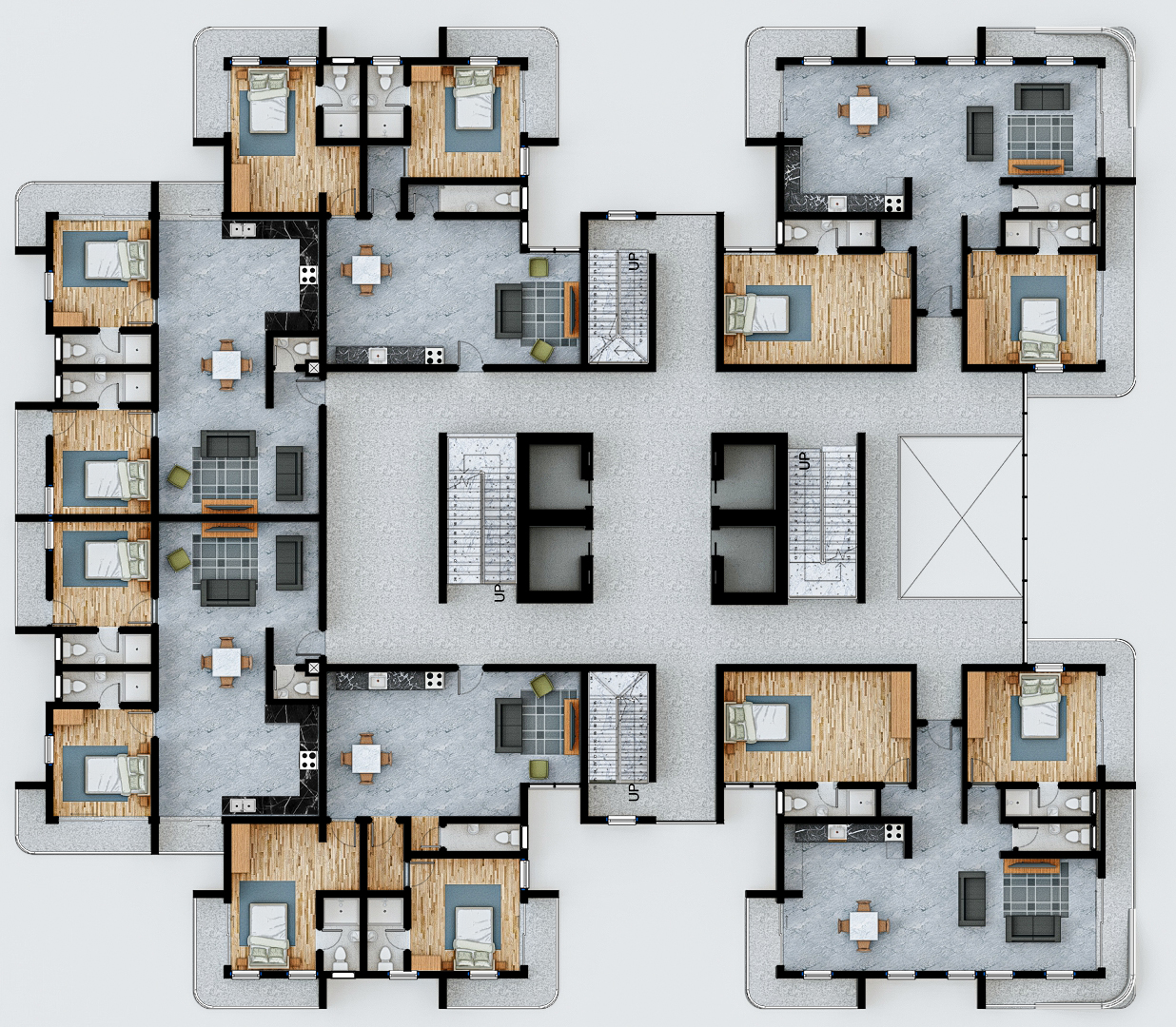 Fourth to Eighth Floor Plan